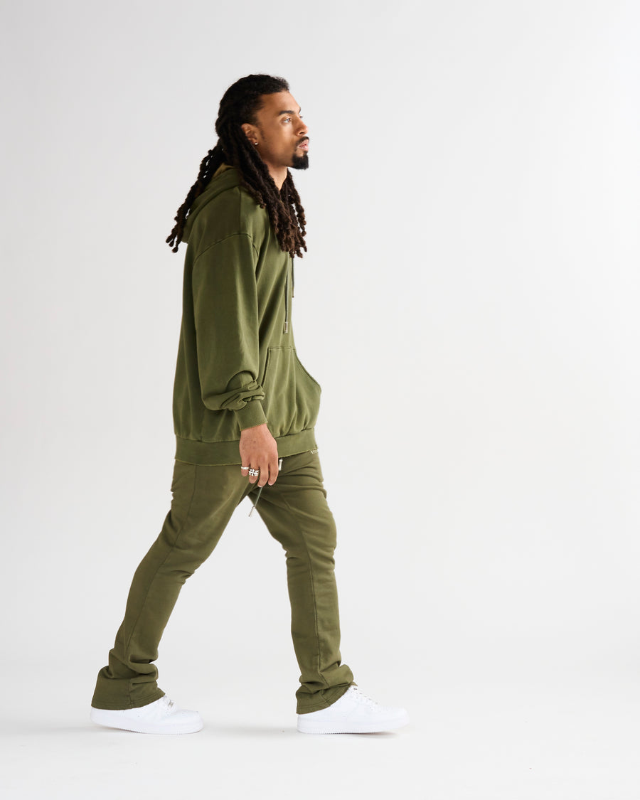 "VALA-ASCENT" VINTAGE ARMY GREEN FLEECE SET