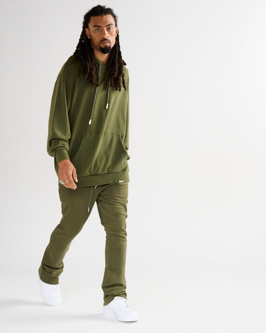 "VALA-ASCENT" VINTAGE ARMY GREEN FLEECE SET