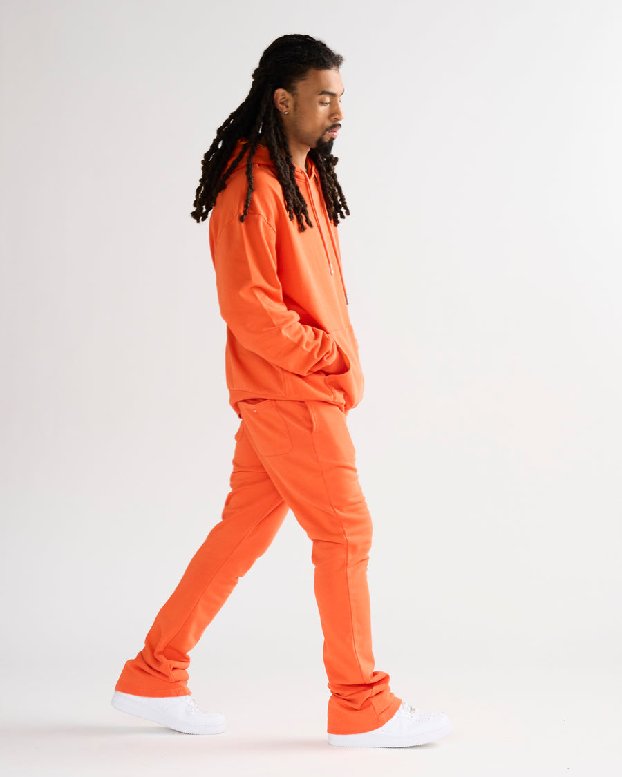 VALA-ASCENT" VINTAGE FLAME ORANGE FLEECE SET