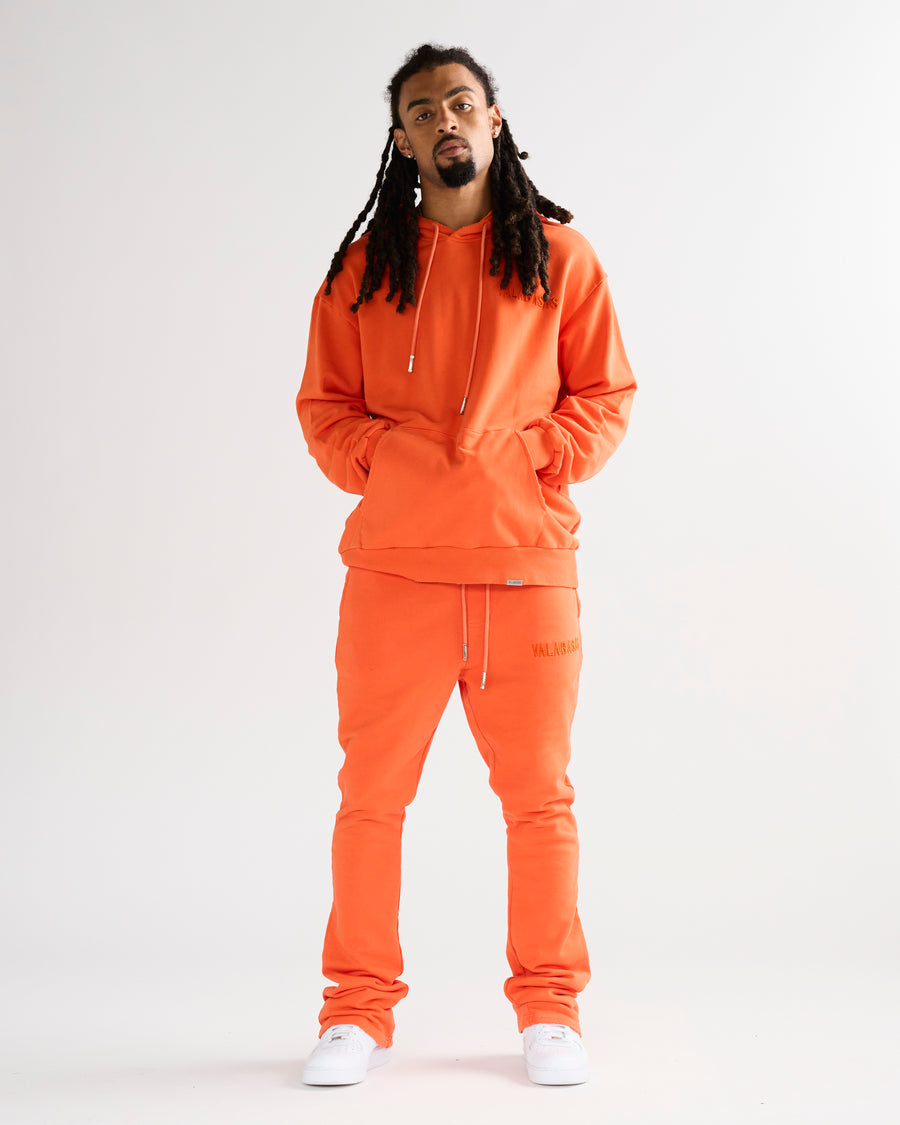 VALA-ASCENT" VINTAGE FLAME ORANGE FLEECE SET