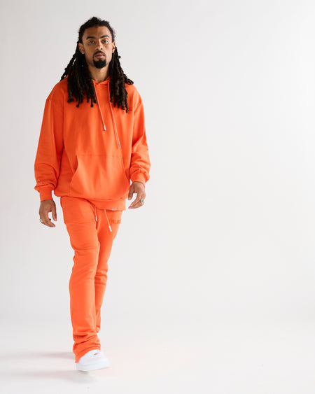 VALA-ASCENT" VINTAGE FLAME ORANGE FLEECE SET