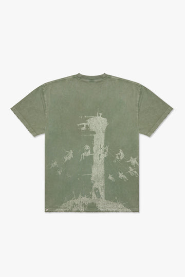 "SWINGS" VINTAGE OLIVE TEE