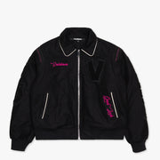 "WILD BUNCH" BLACK LETTERMAN JACKET