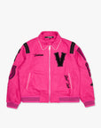 "WILD BUNCH" FUCHSIA VARSITY JACKET