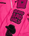 "WILD BUNCH" FUCHSIA VARSITY JACKET