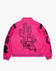 "WILD BUNCH" FUCHSIA VARSITY JACKET