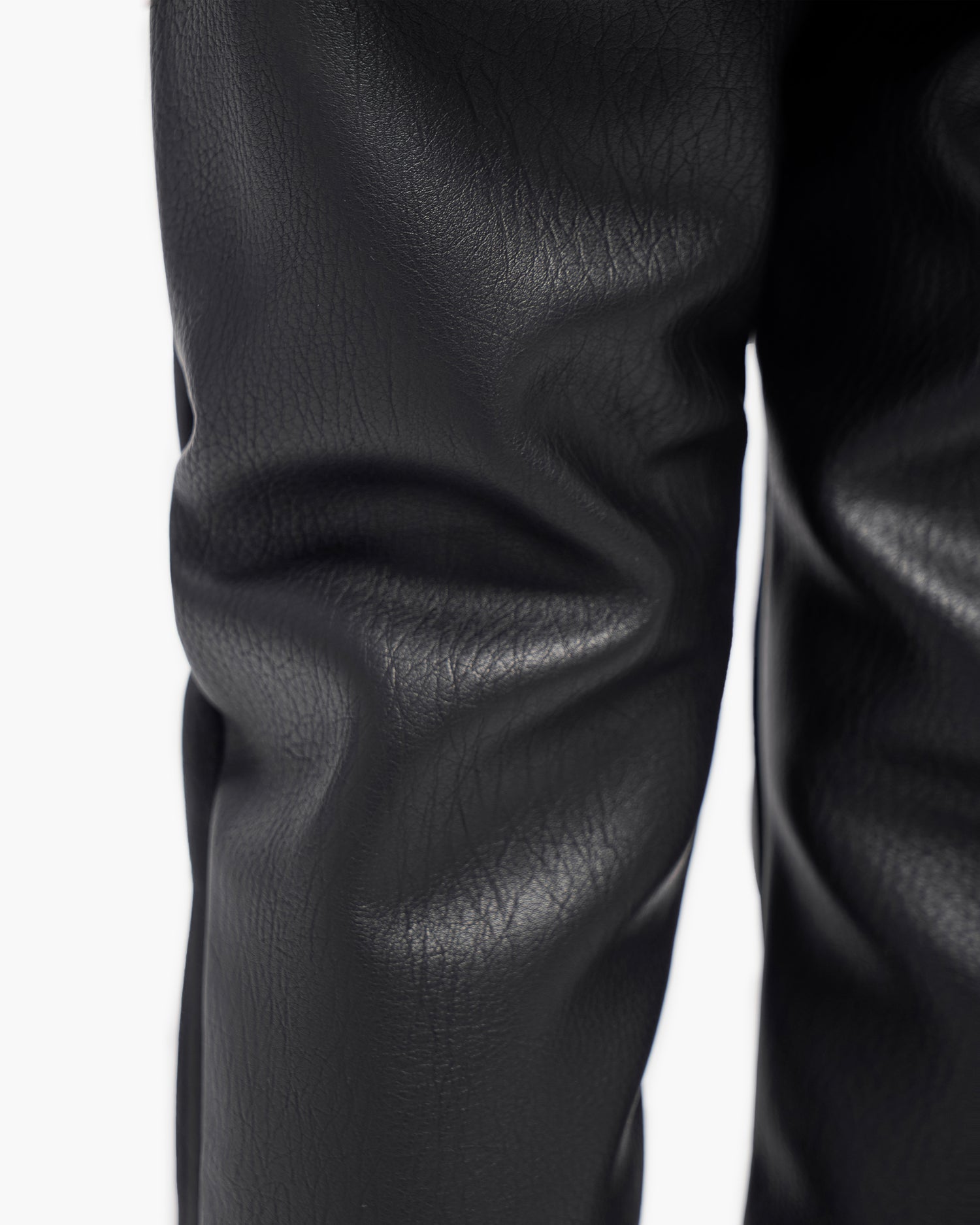 Kids Jr.Slim Black Leather Jeans