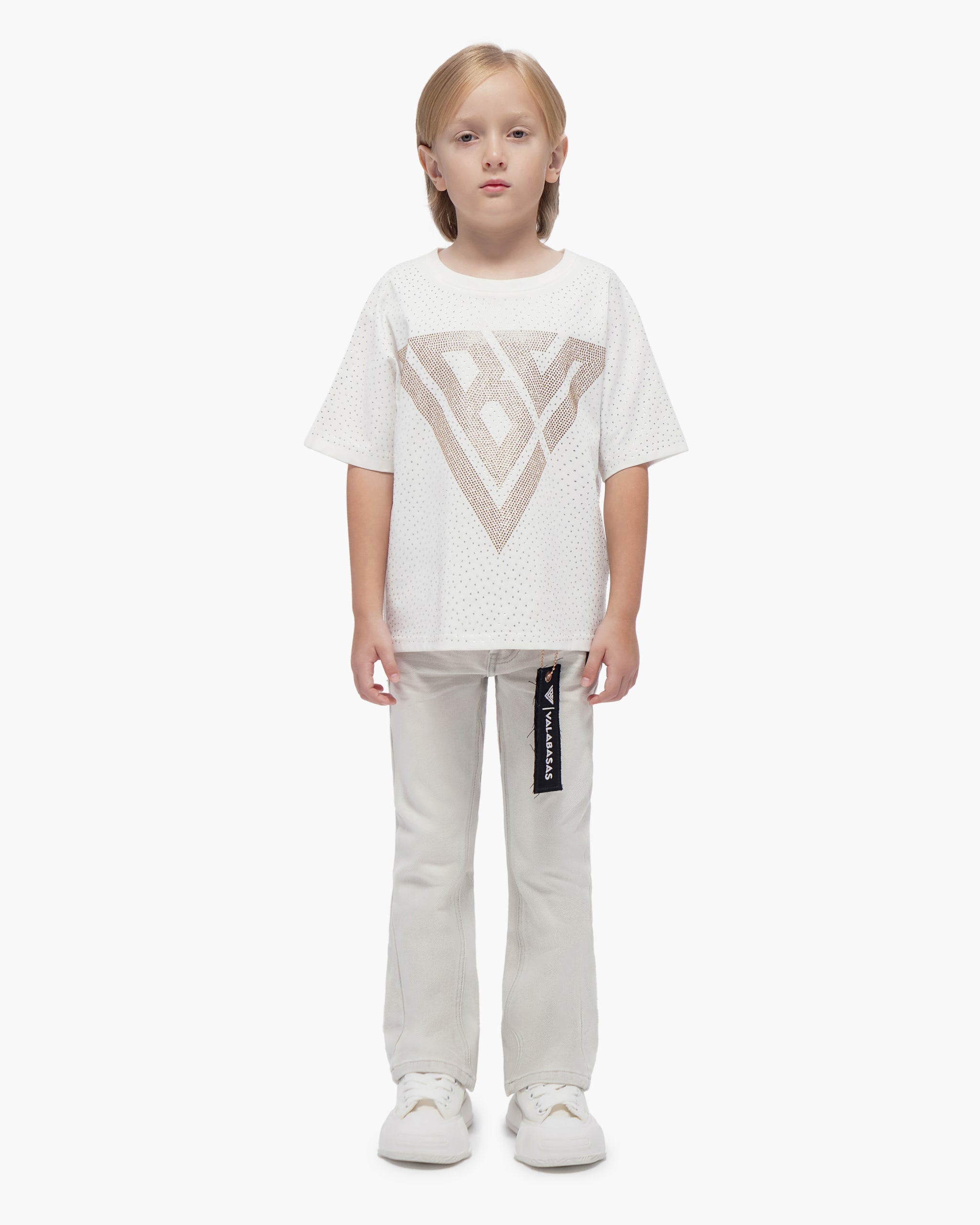 Kids Jr.Stacked Snow Grey Jeans