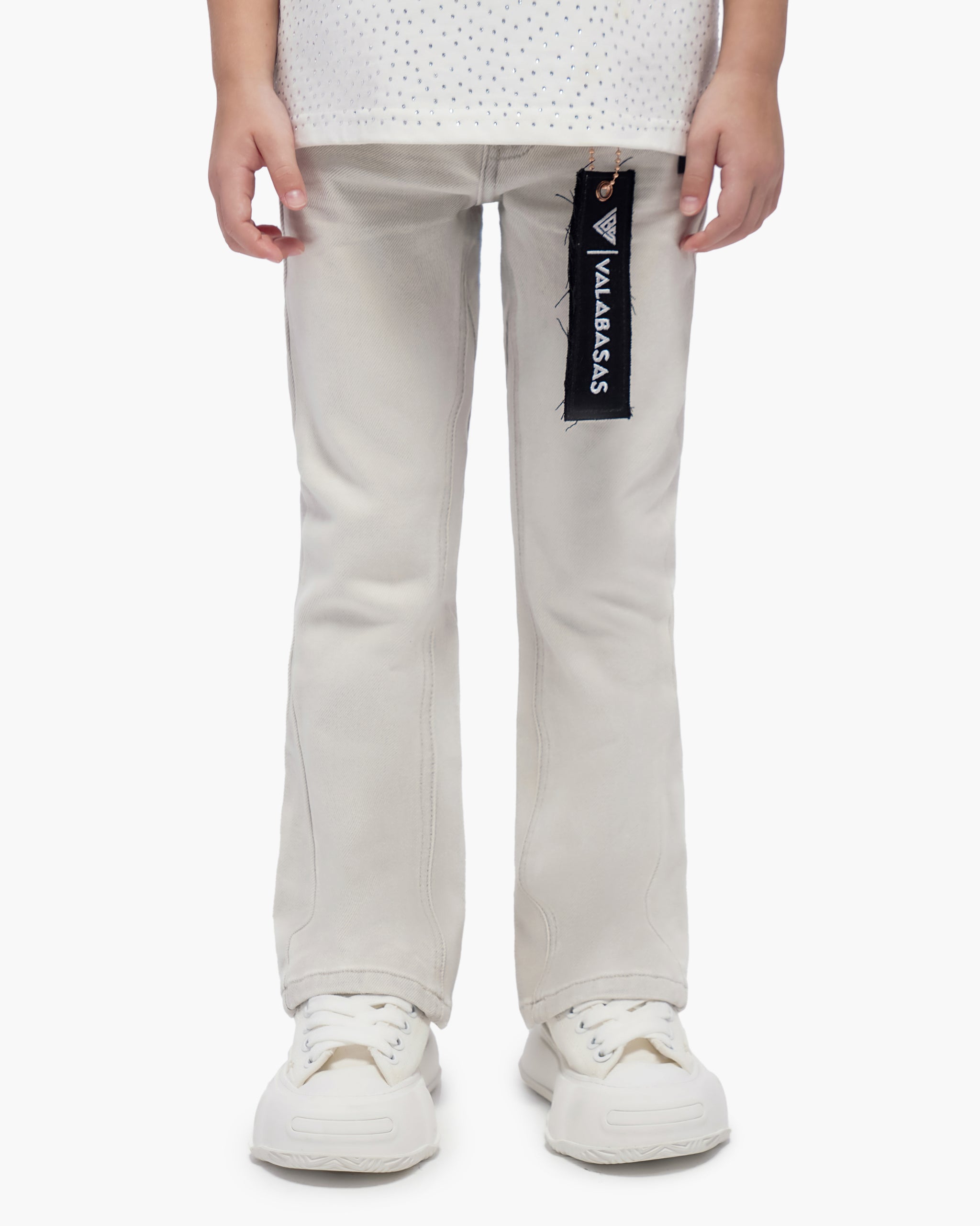Kids Jr.Stacked Snow Grey Jeans