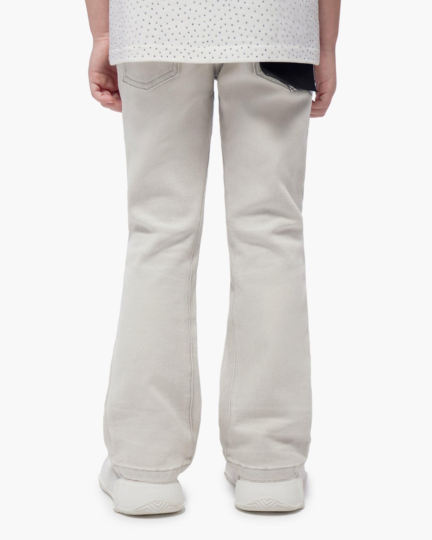 Kids Jr.Stacked Snow Grey Jeans