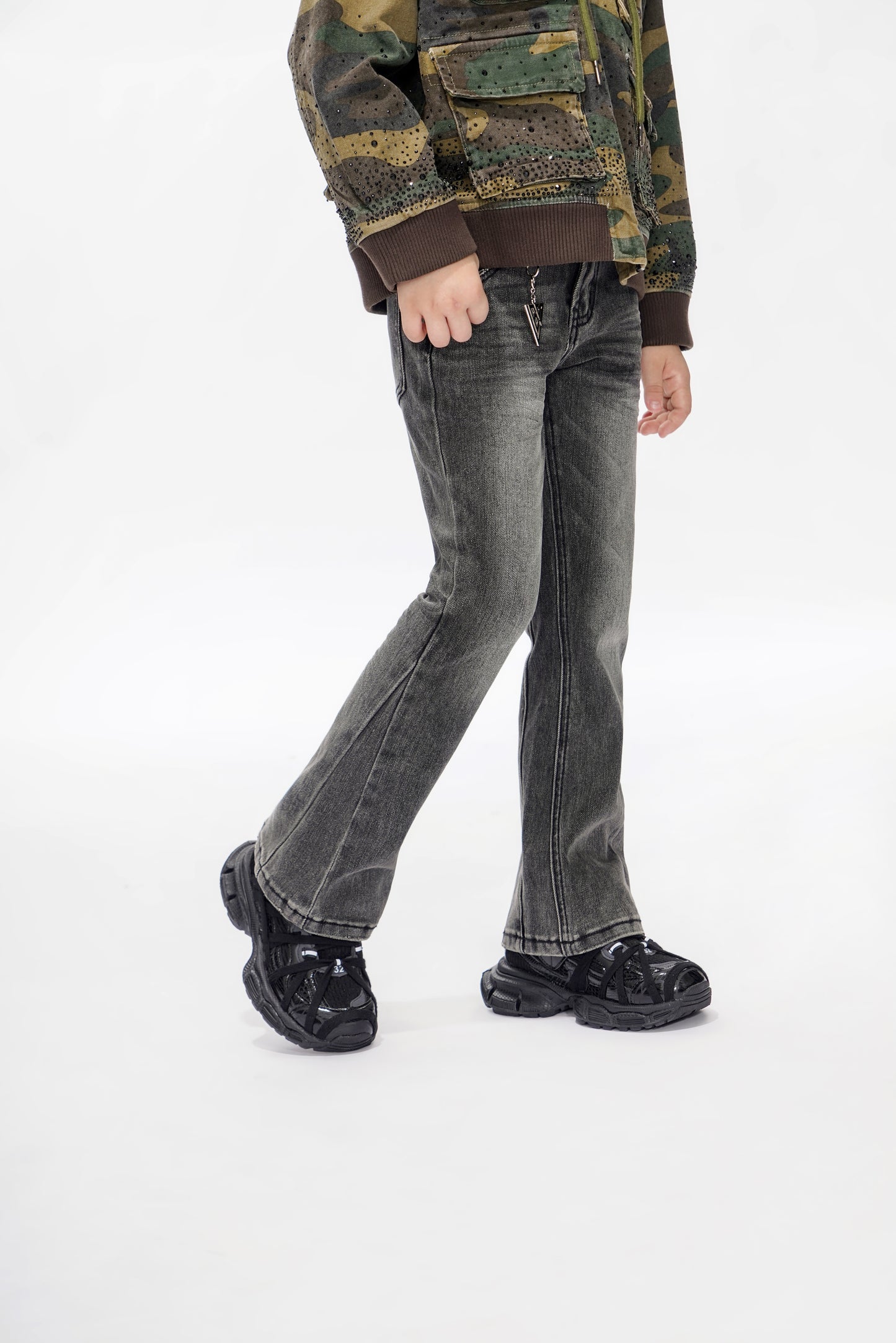 Jr.Stacked Kids Grey Jeans