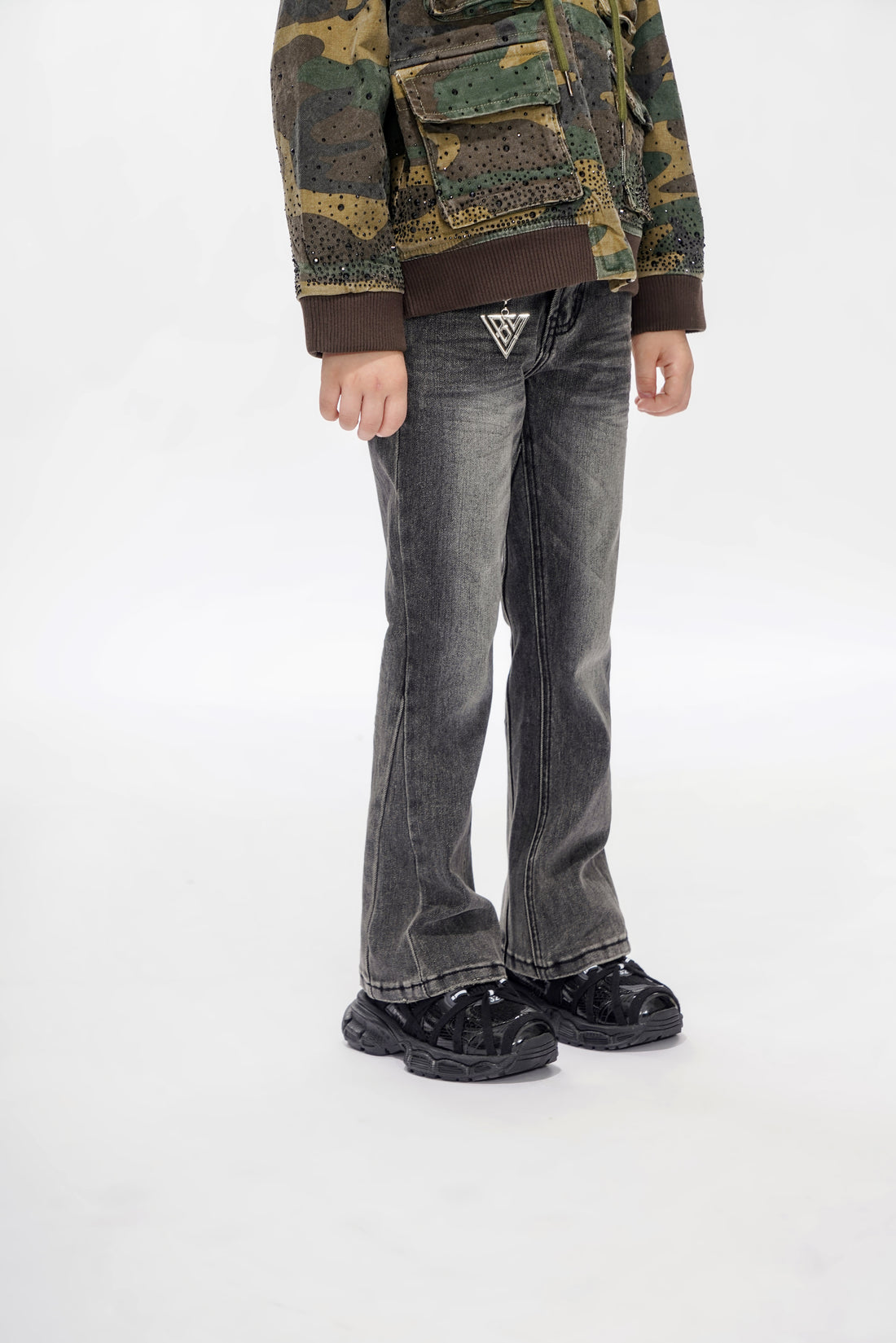 Jr.Stacked Kids Grey Jeans