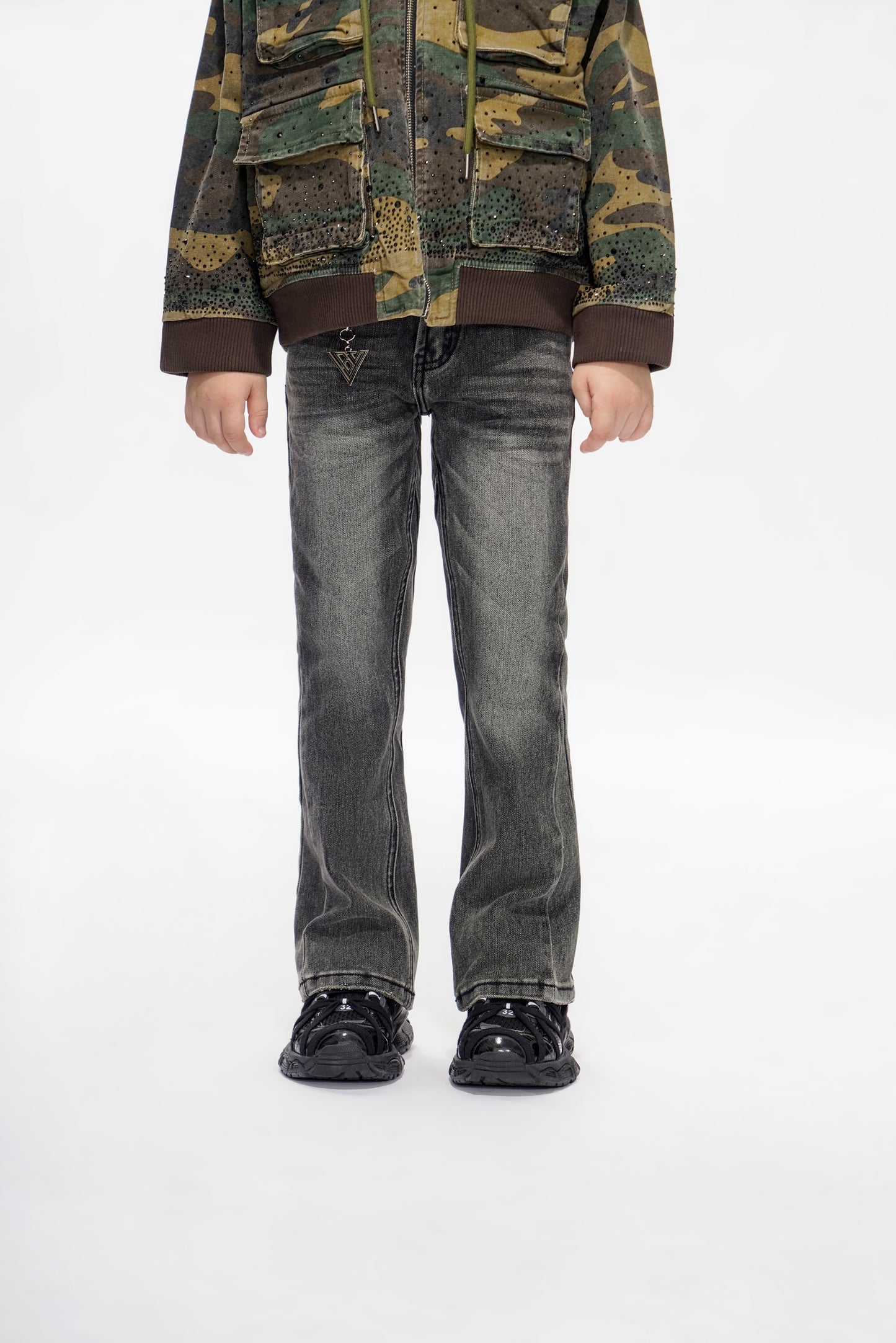 Jr.Stacked Kids Grey Jeans