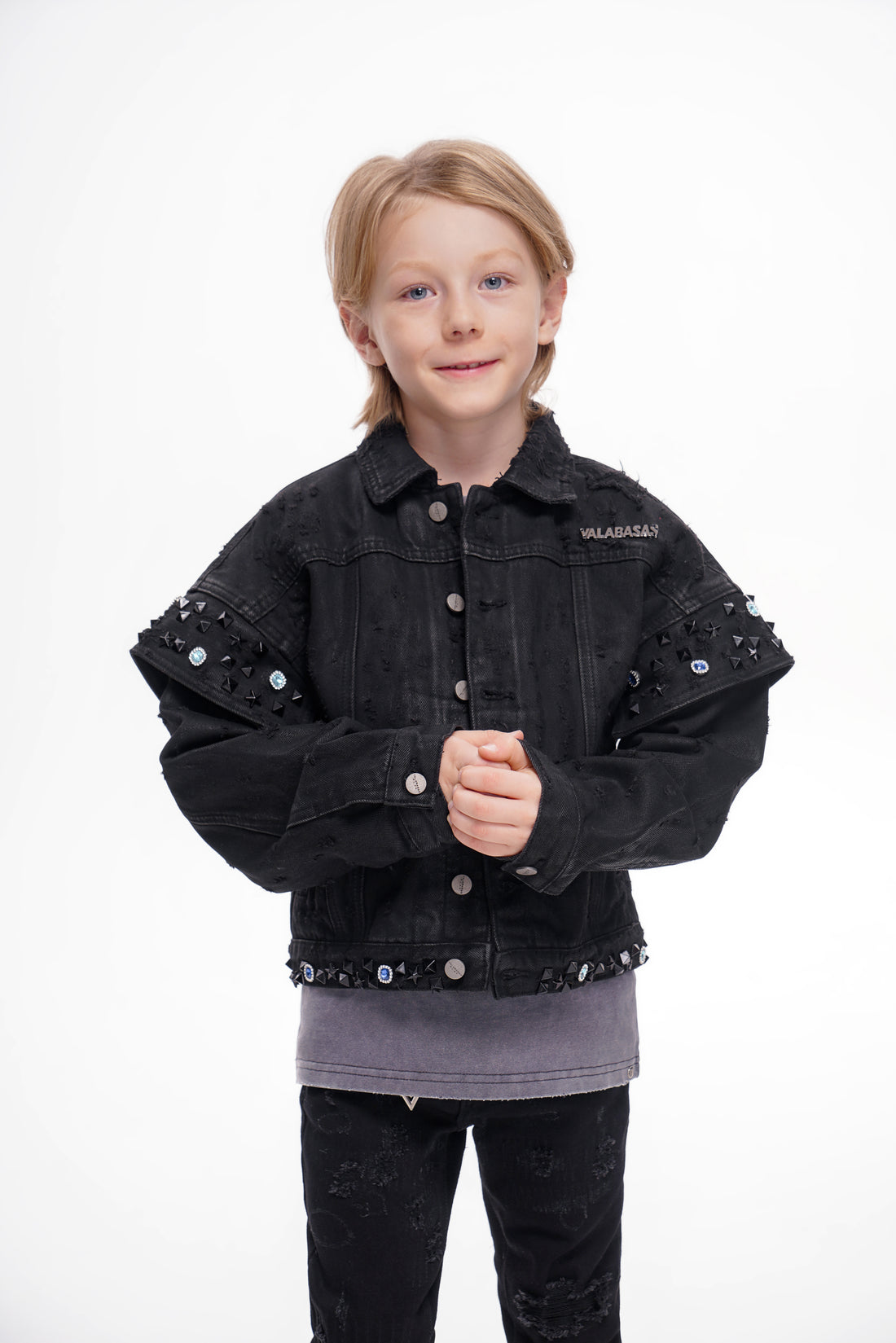 Scanvege Black Waxed Jacket Kids