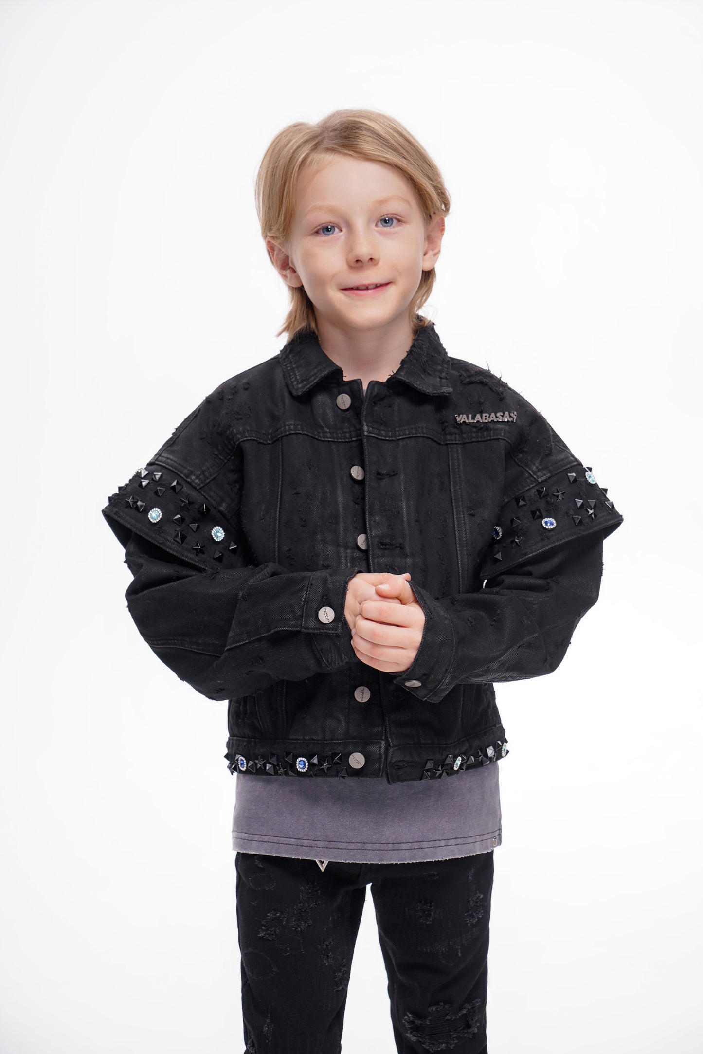 Scanvege Black Waxed Jacket Kids