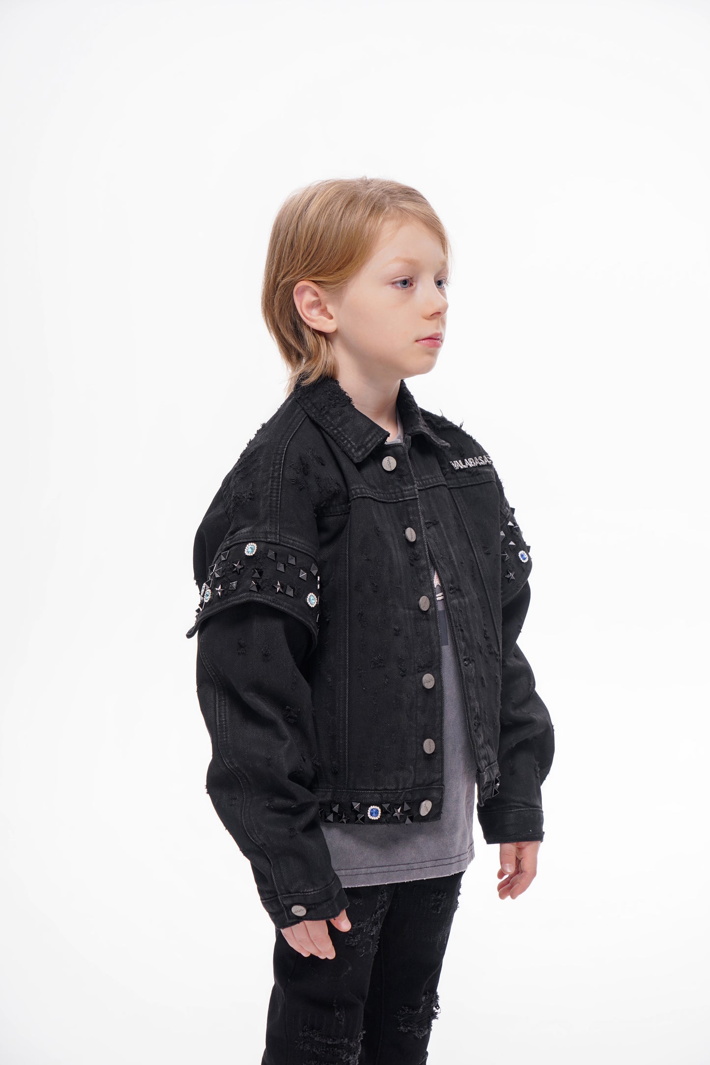 Scanvege Black Waxed Jacket Kids