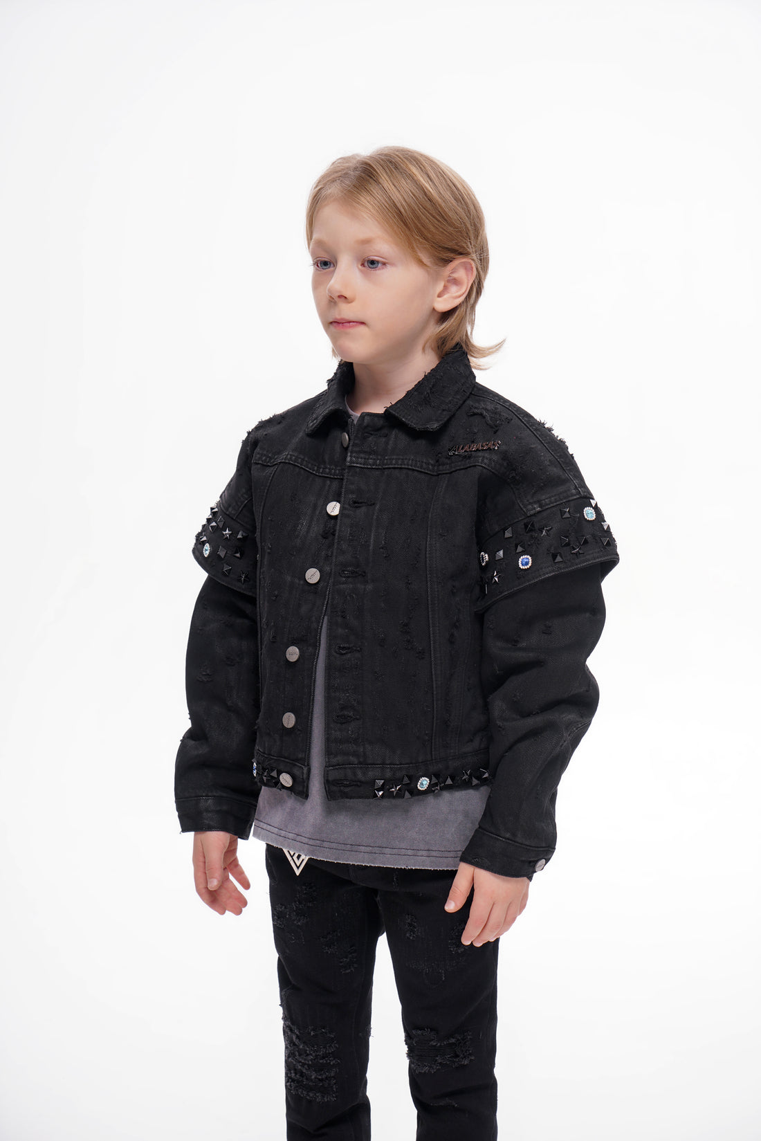 Scanvege Black Waxed Jacket Kids