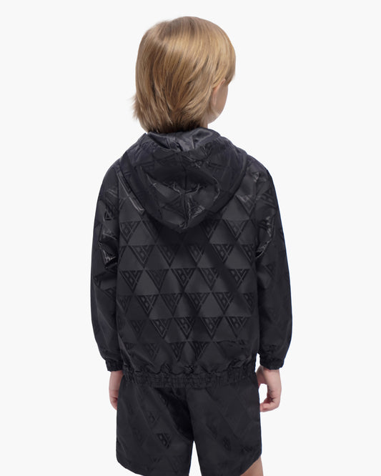 Kids Monogram 2.0 Black Windbreaker Jacket