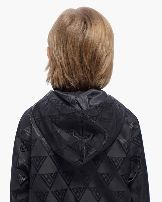 Kids Monogram 2.0 Black Windbreaker Jacket