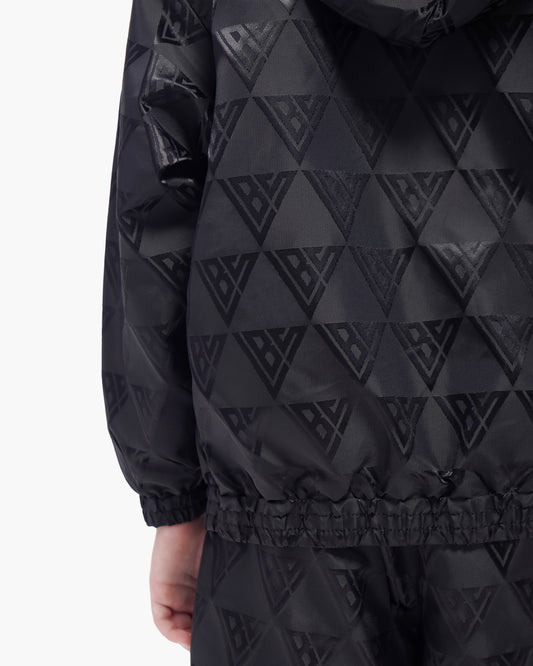 Kids Monogram 2.0 Black Windbreaker Jacket