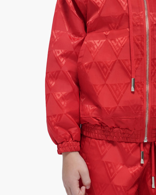 Kids Monogram 2.0 Red Windbreaker Jacket