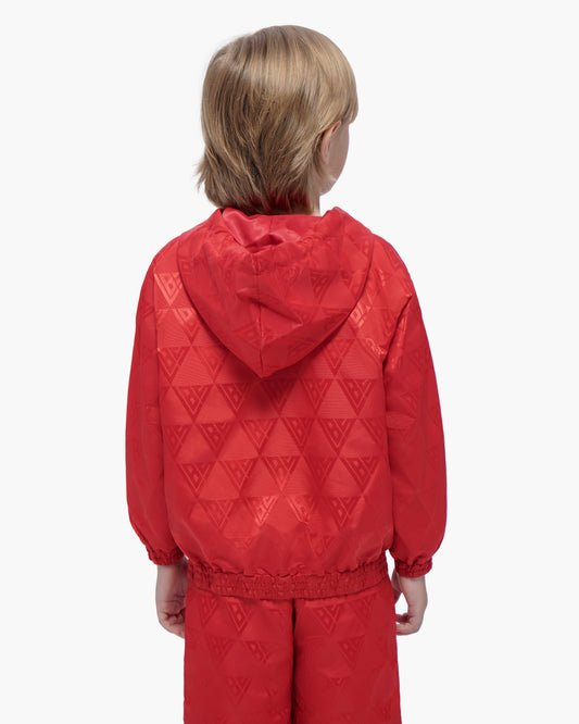 Kids Monogram 2.0 Red Windbreaker Jacket