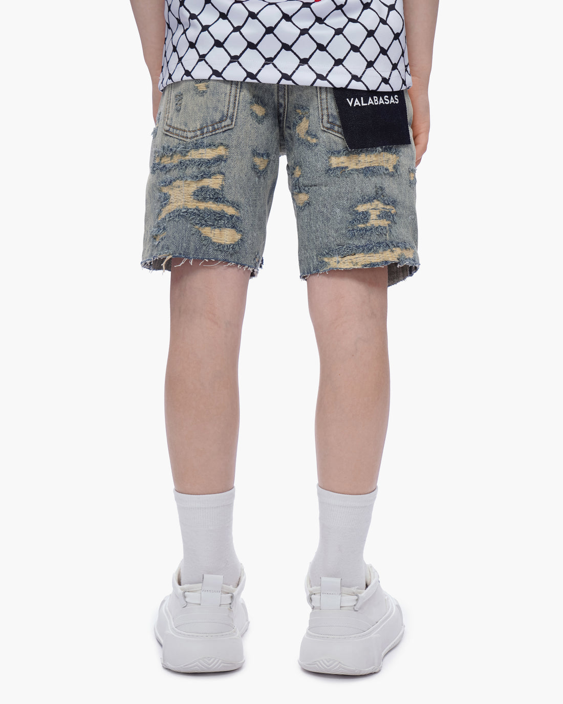 Kids Incise Jorts Vintage Wash