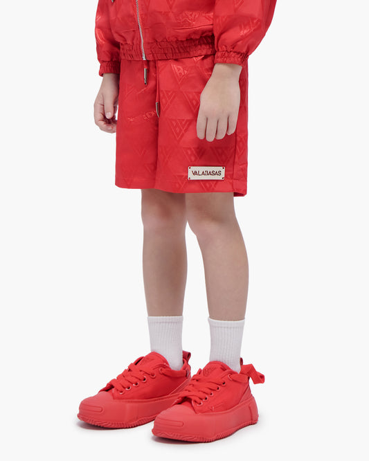 Kids Signature 2.0 Red Nylon Shorts