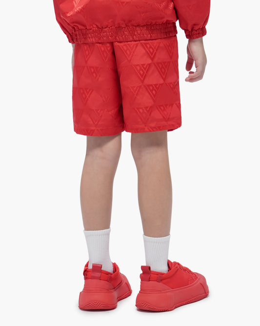 Kids Signature 2.0 Red Nylon Shorts