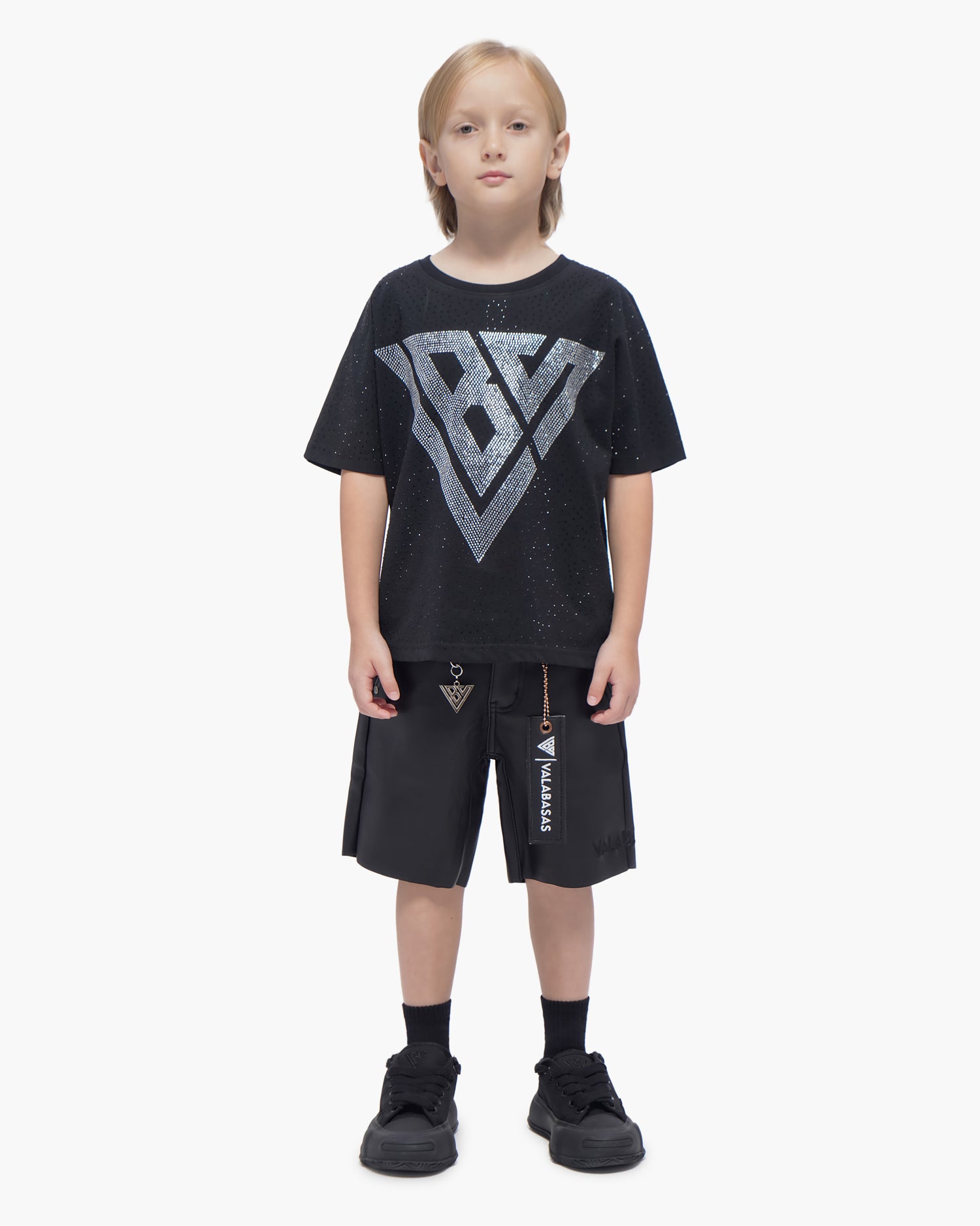 Kids Jr.Shorts Black Leather