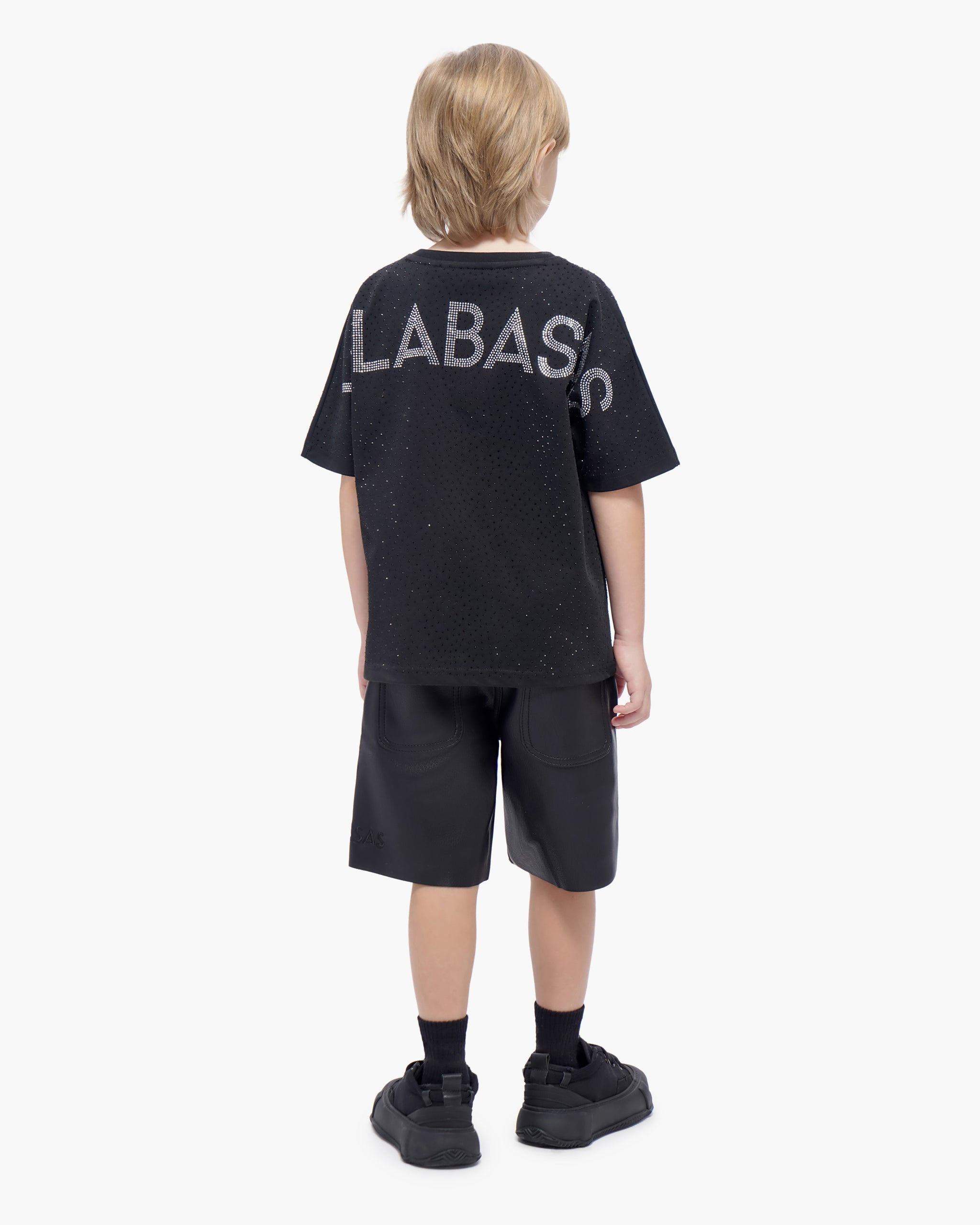 Kids Jr.Shorts Black Leather