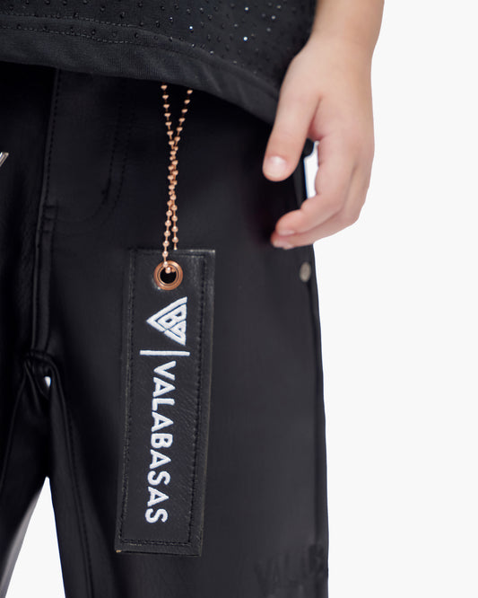 Kids Jr.Shorts Black Leather