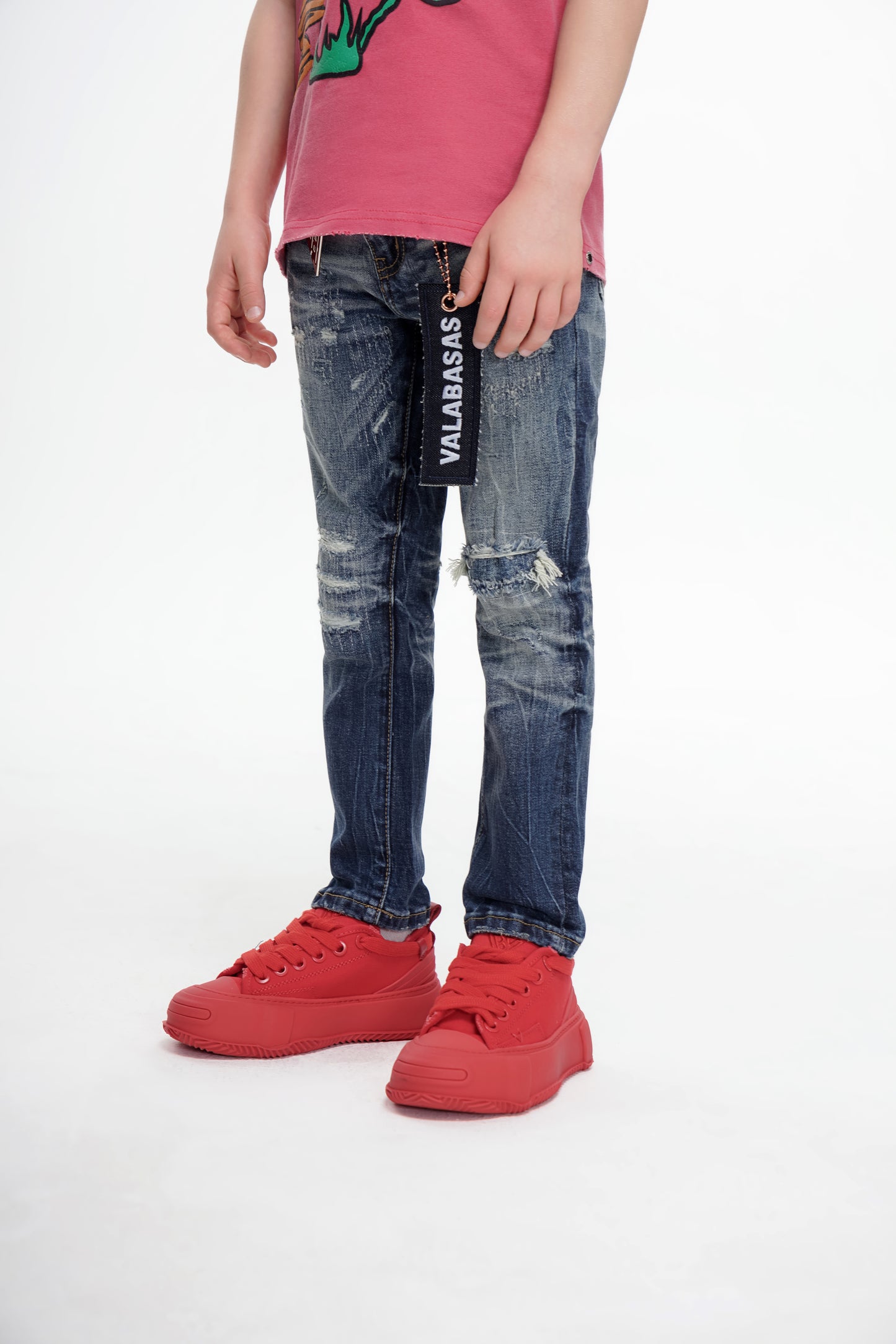 Viggo Kids Skinny Denim Jeans Light Washed