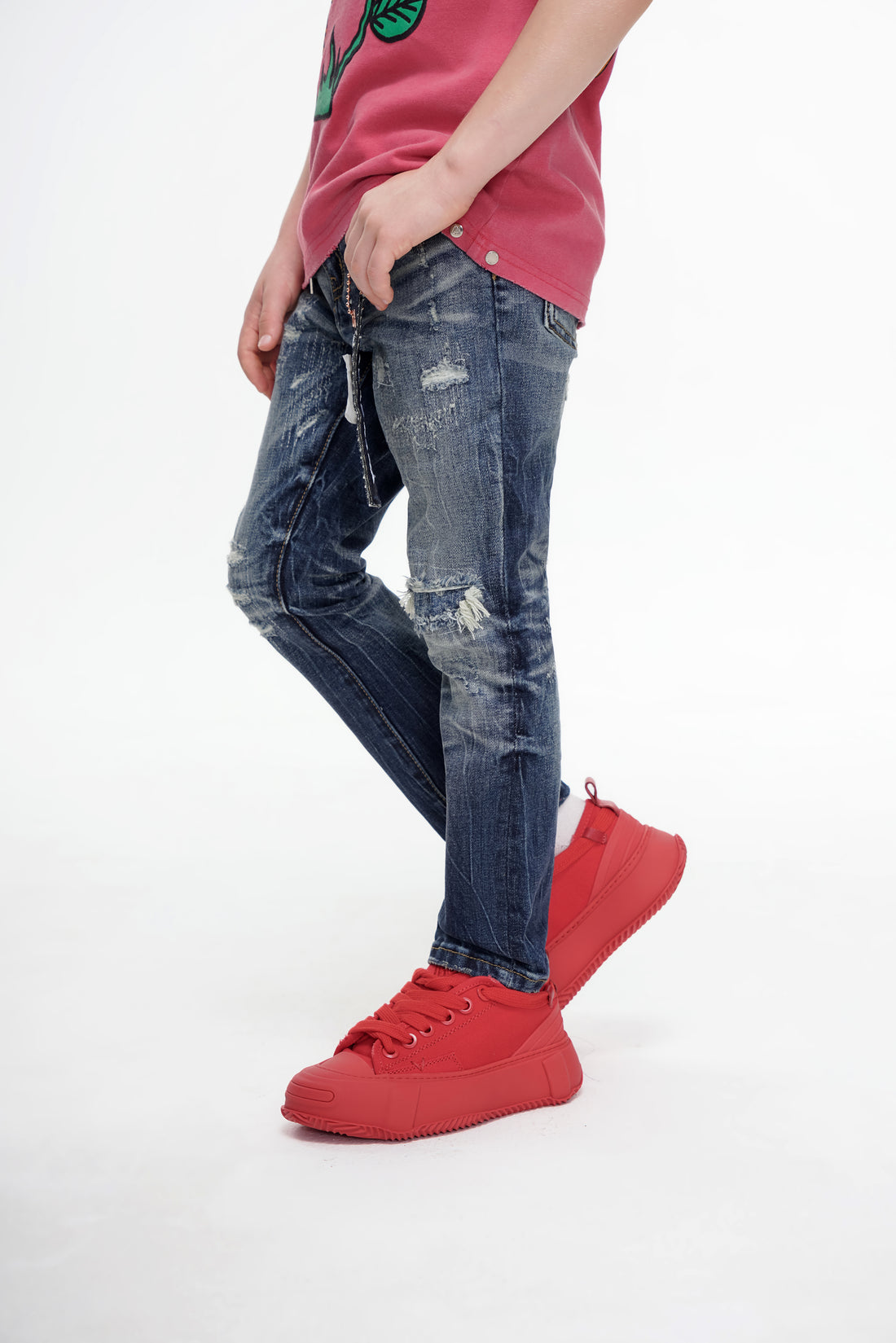 Viggo Kids Skinny Denim Jeans Light Washed