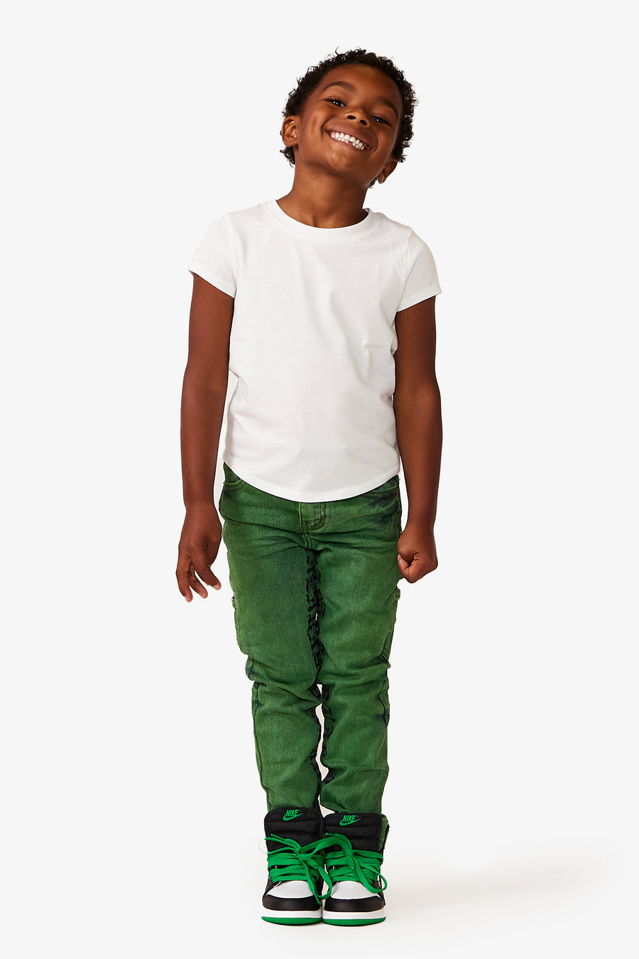 VPLAY KIDS JEANS "EXTENDO 2.0" WASHED GREEN