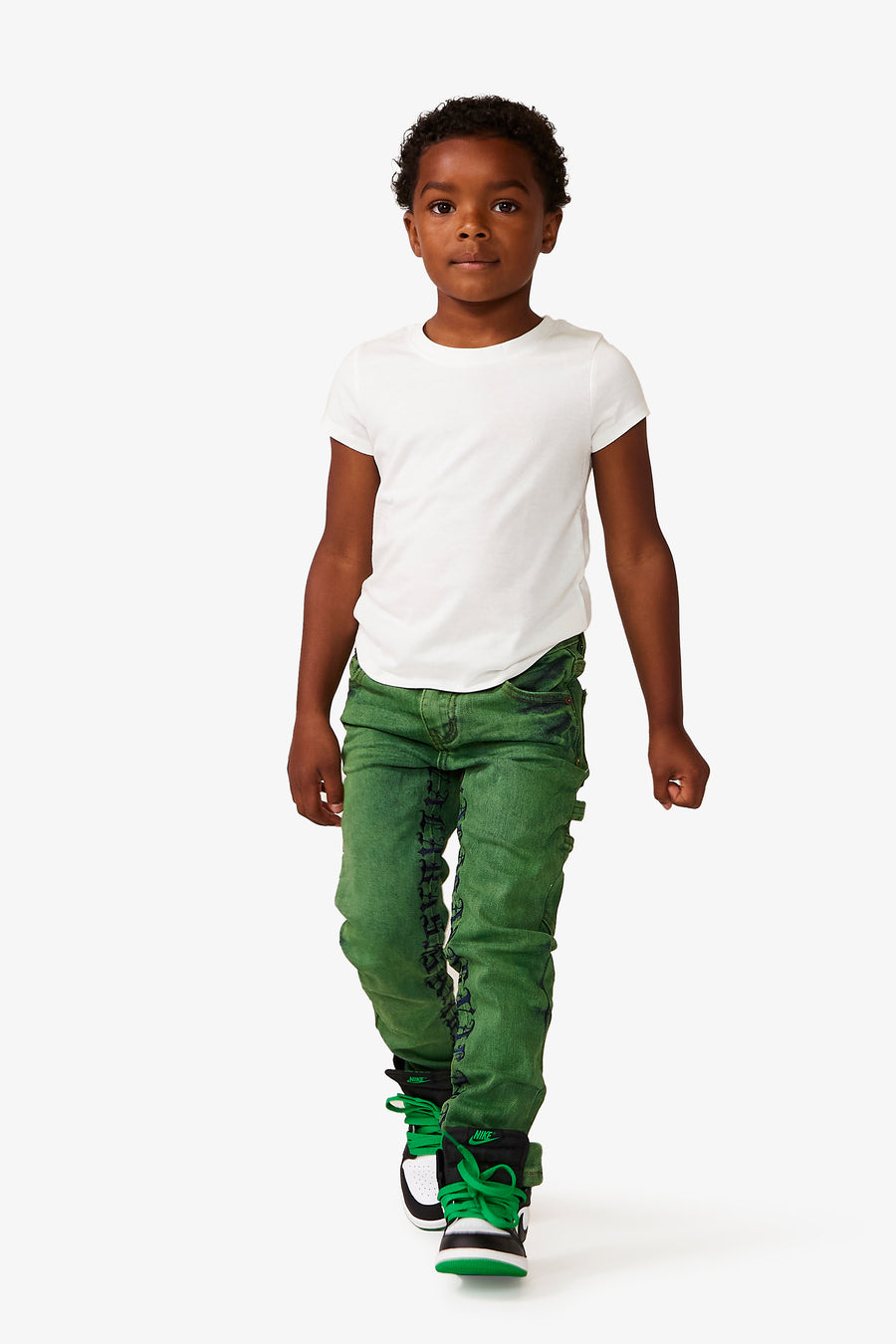 VPLAY KIDS JEANS "EXTENDO 2.0" WASHED GREEN