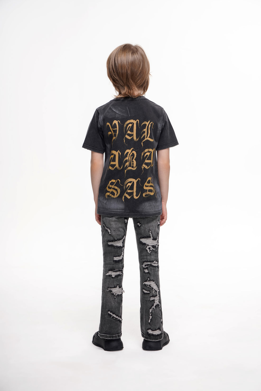 Kids Breach Stacked Grey