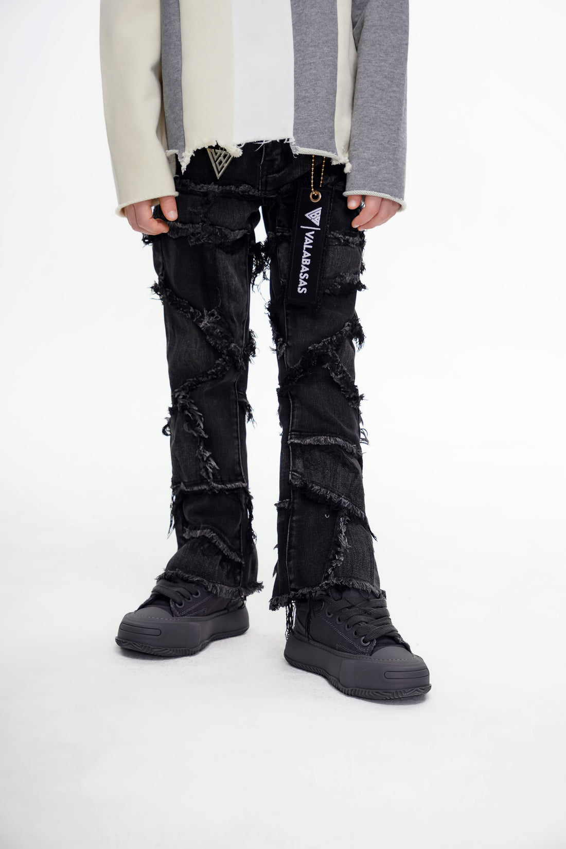 Kids Patchwork Stacked Black