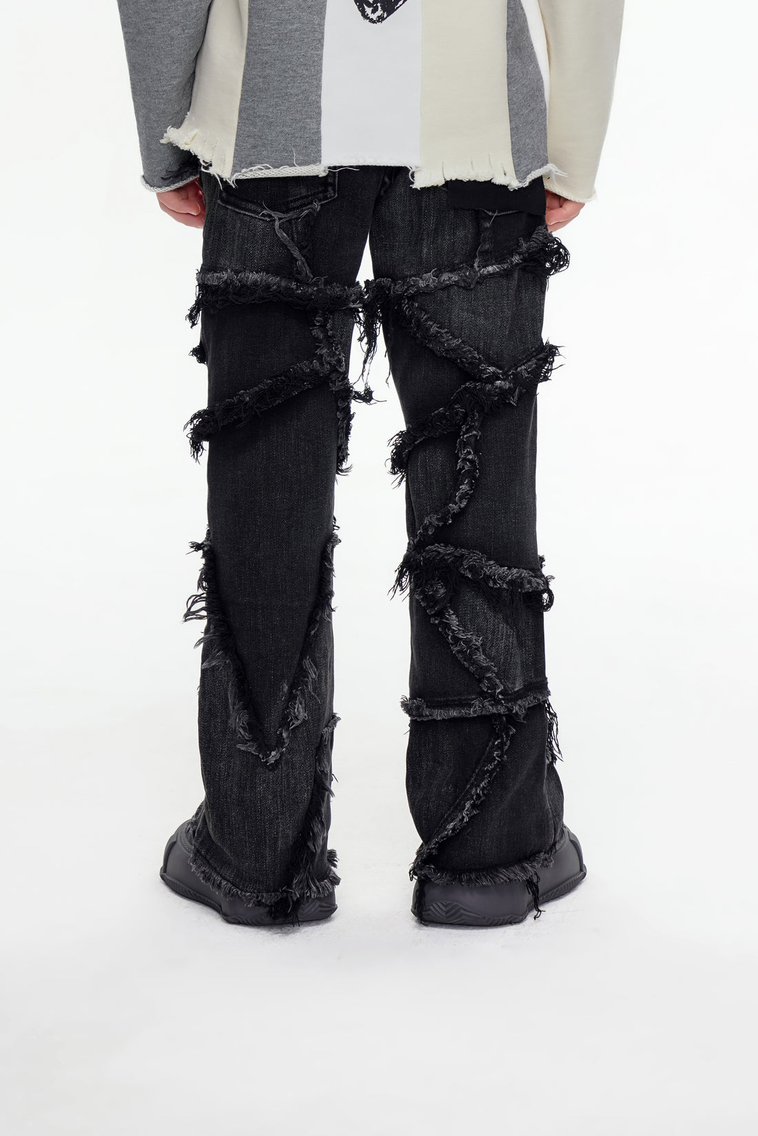 Kids Patchwork Stacked Black