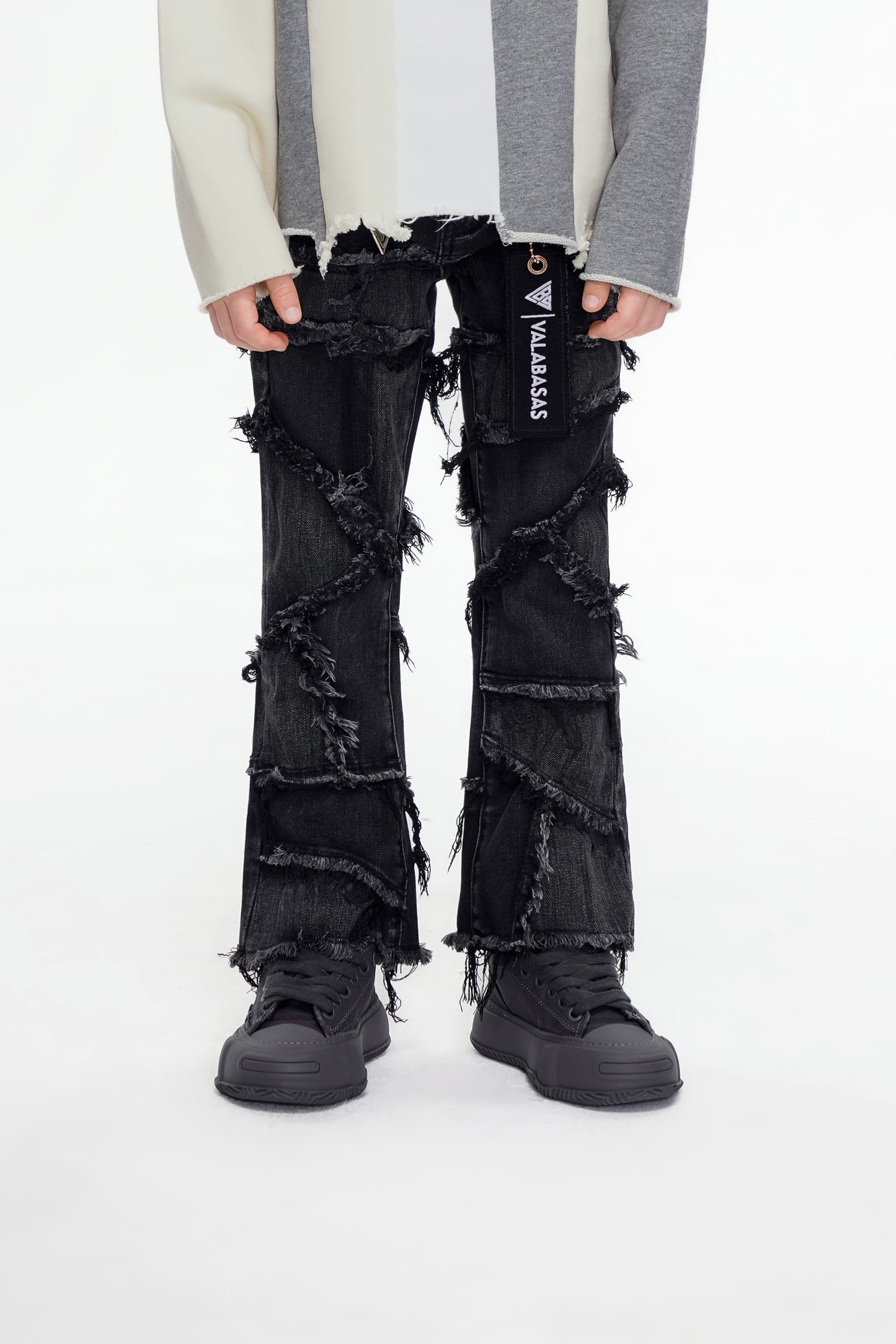 Kids Patchwork Stacked Black