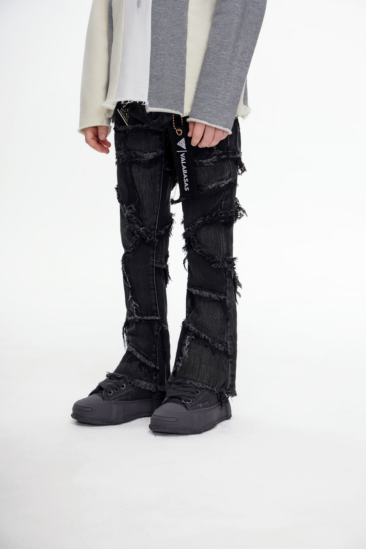 Kids Patchwork Stacked Black