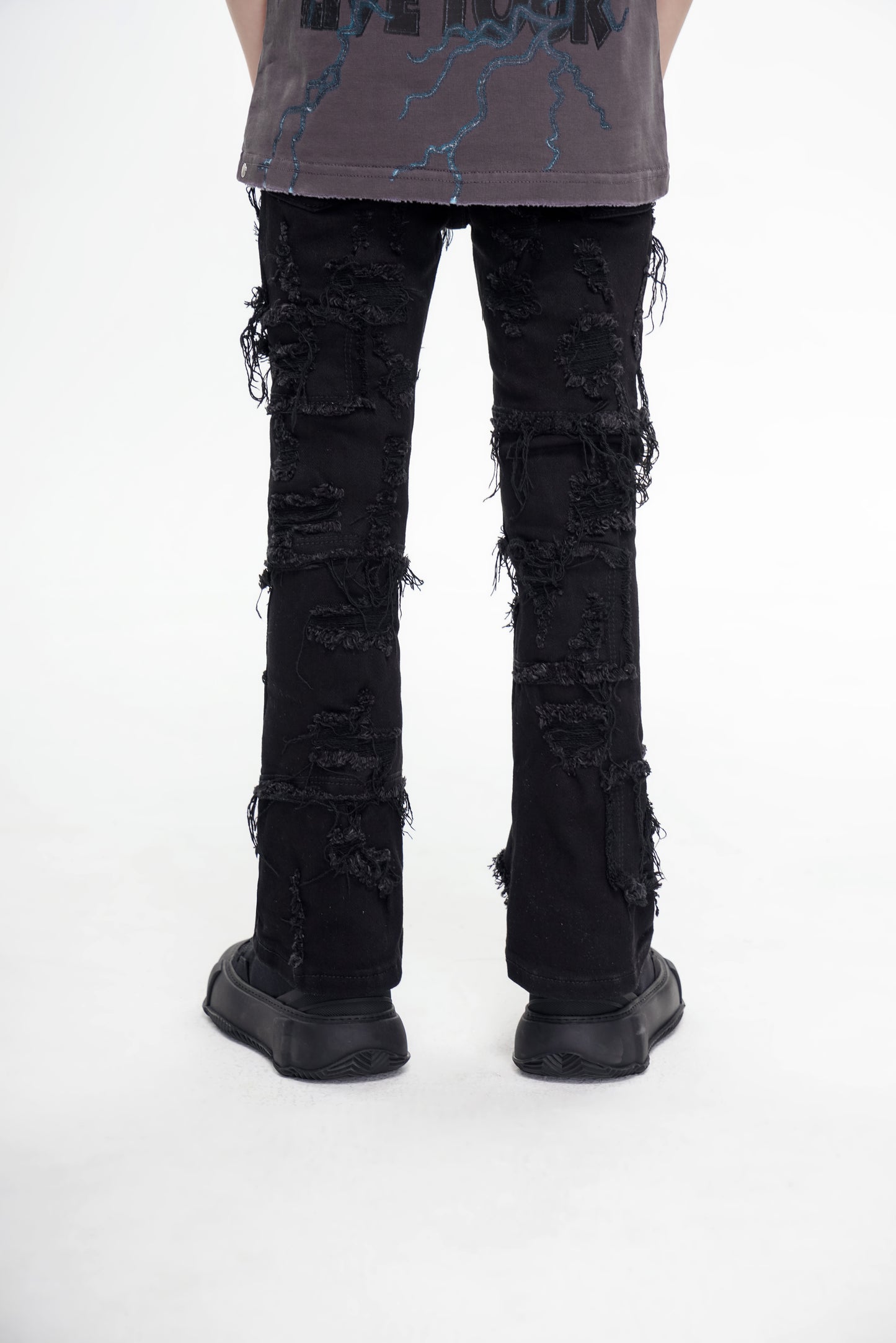 Oblivion Kids Stacked Denim Black