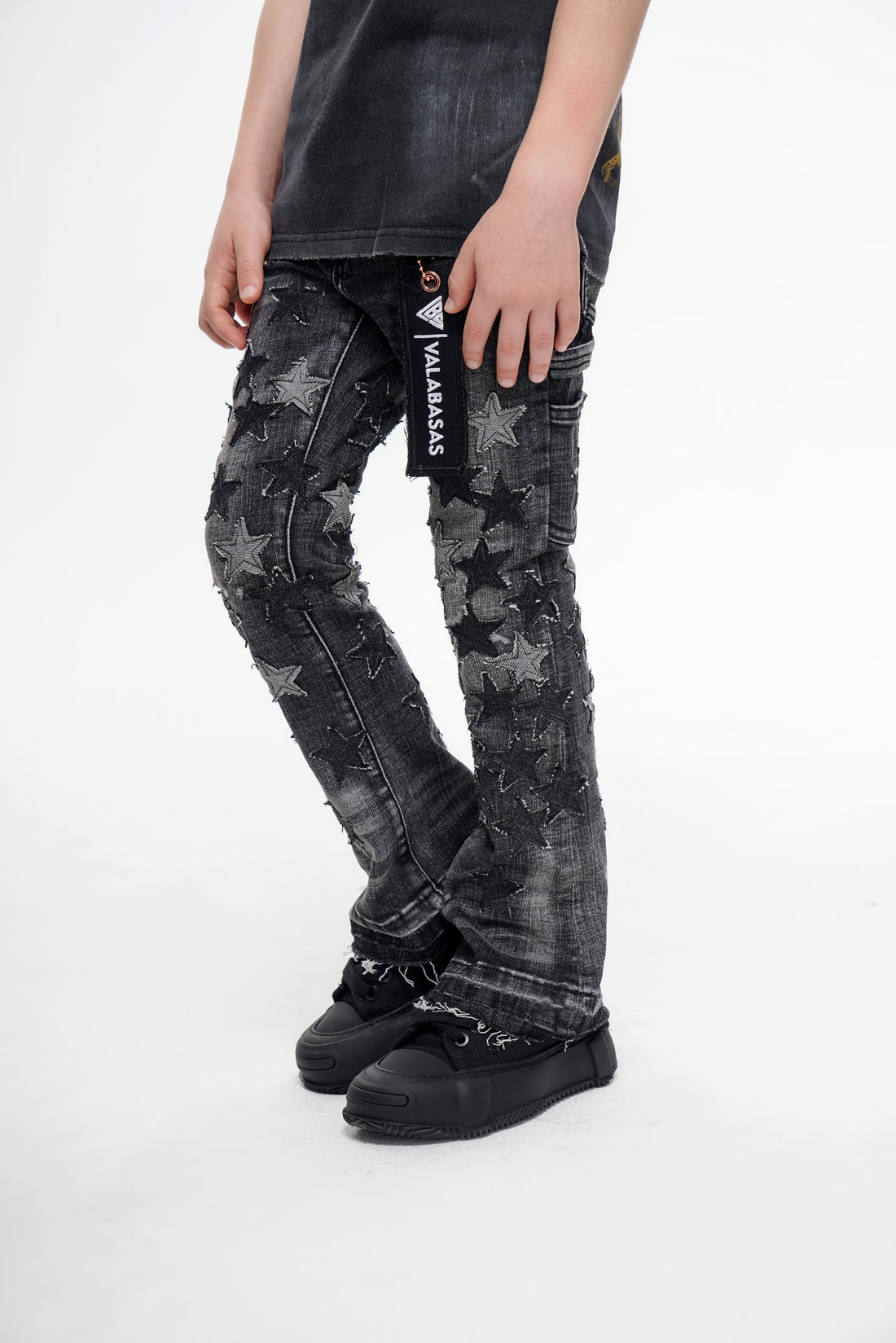 Kids V-Stars Stacked Marbled Wash