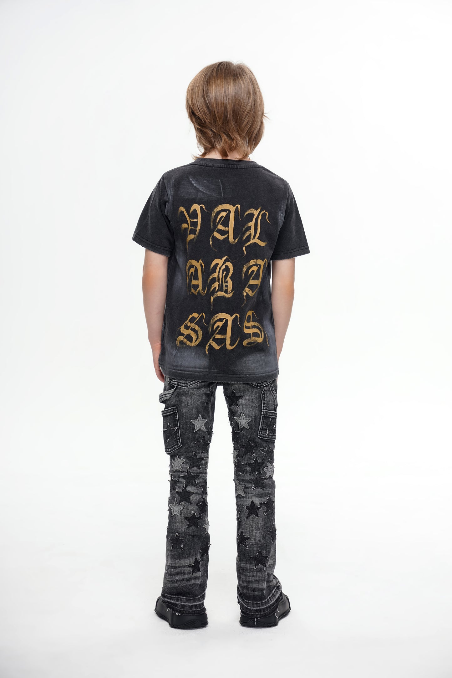 Kids V-Stars Stacked Marbled Wash