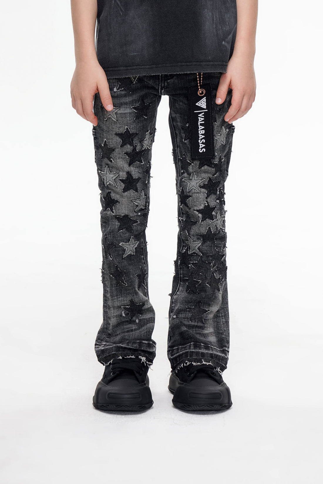 Kids V-Stars Stacked Marbled Wash