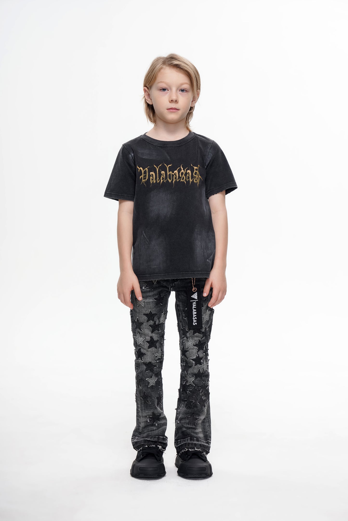 Kids V-Stars Stacked Marbled Wash