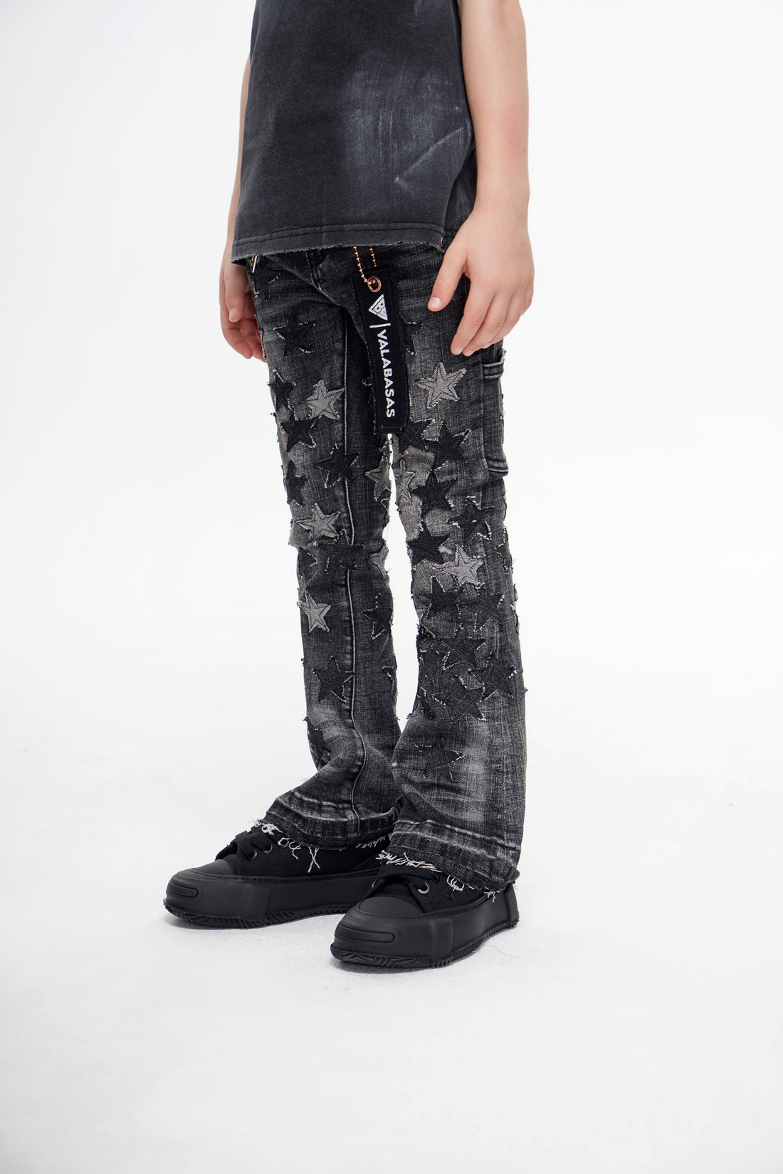Kids V-Stars Stacked Marbled Wash