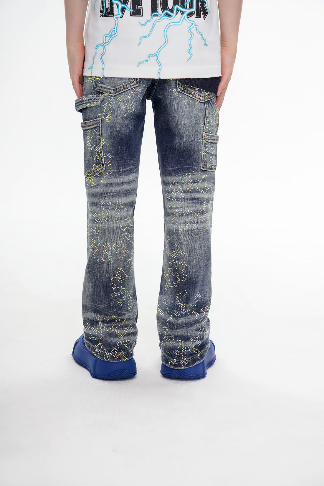 Ringer Kids Stacked Denim Dark Blue Washed