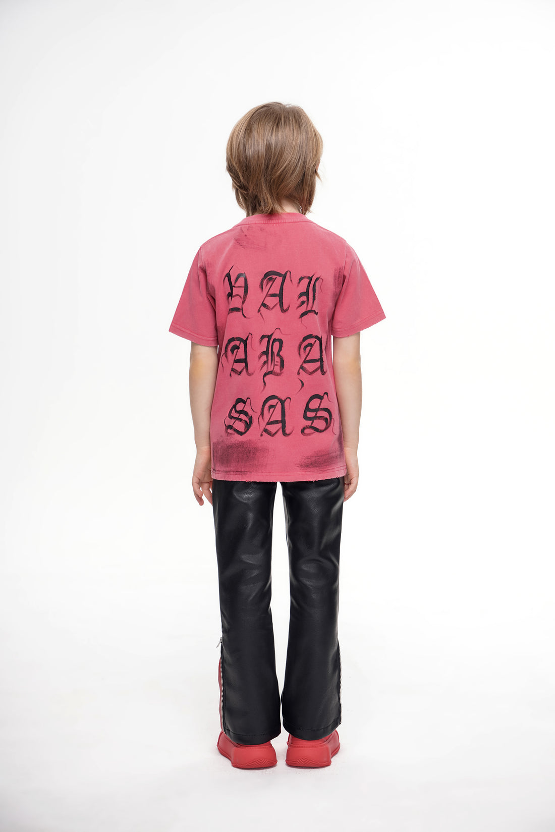 Kids Cerniera Stacked Black/Red Denim