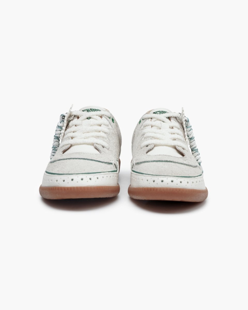 Abel 100 Creme Green Shoes - Valabasas